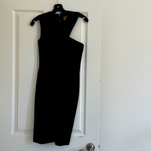 Nicole Miller Gold Label Cutout Black Sheath Sz 0